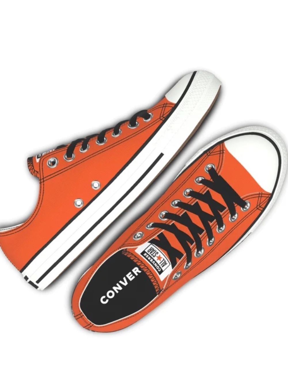 Chuck Taylor All Star Low Top Canvas Lace-Up Sneakers, Converse Orange